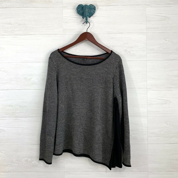 Eileen Fisher Sweaters - Eileen Fisher Wool Linen Blend Side Panel Sweater